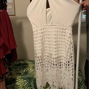 White crochet Dress/romper